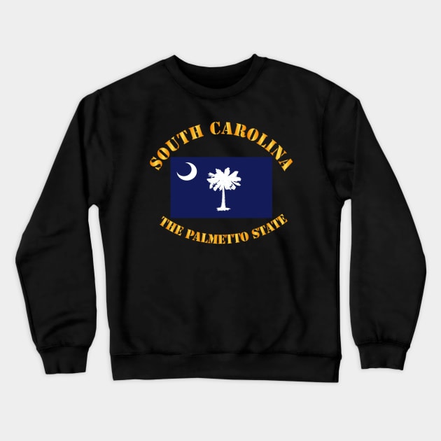 Flag - South Carolina - The Palmetto State Crewneck Sweatshirt by twix123844